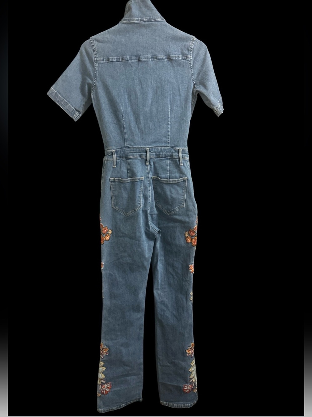 Free People Driftwood Embroidered Jumpsuit Size M EUC - Picture 6 of 9
